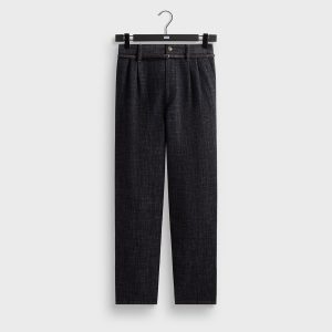 &Kin Eli Pleated Trouser - Blue Navy