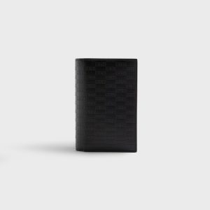 Kith Monogram Leather Passport Holder - Black