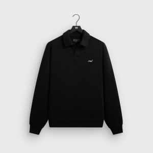 Kith Micro Waffle Nelson Rugby Pullover - Black