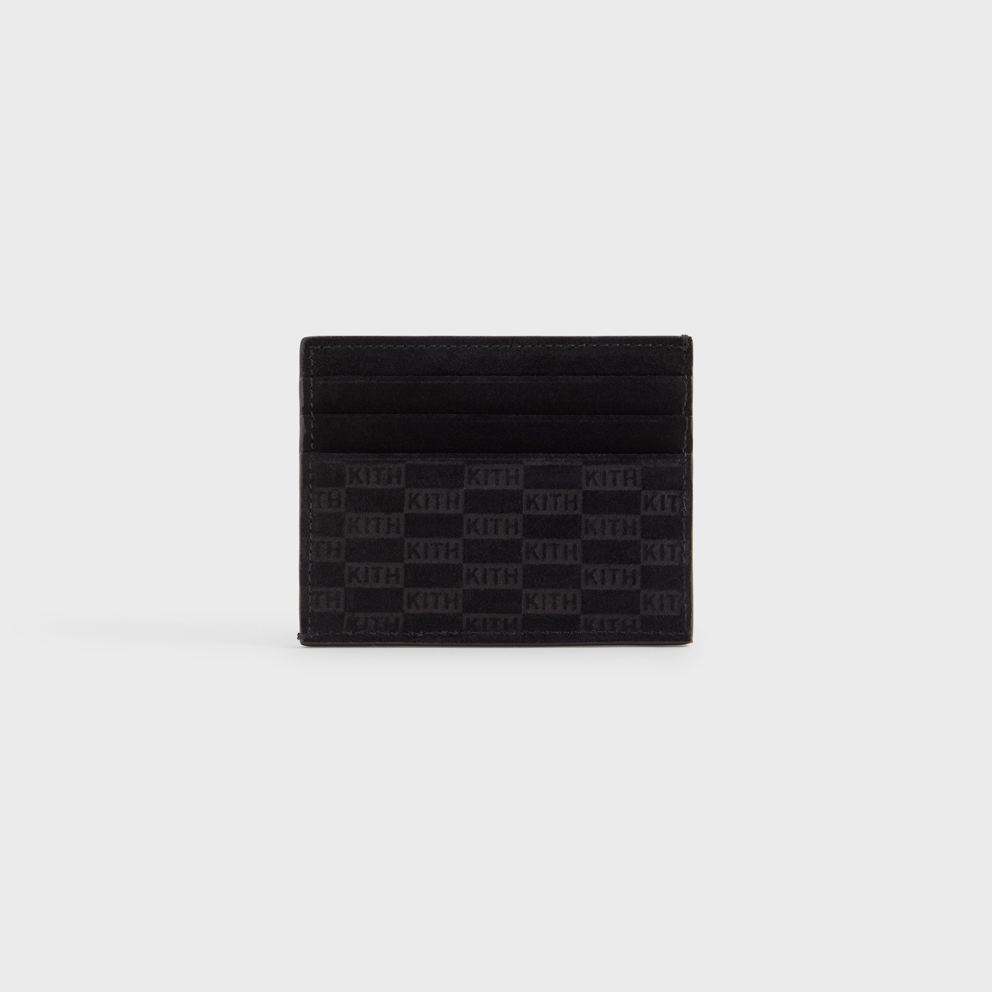 Kith Monogram Suede Card Holder - Black - Image 2