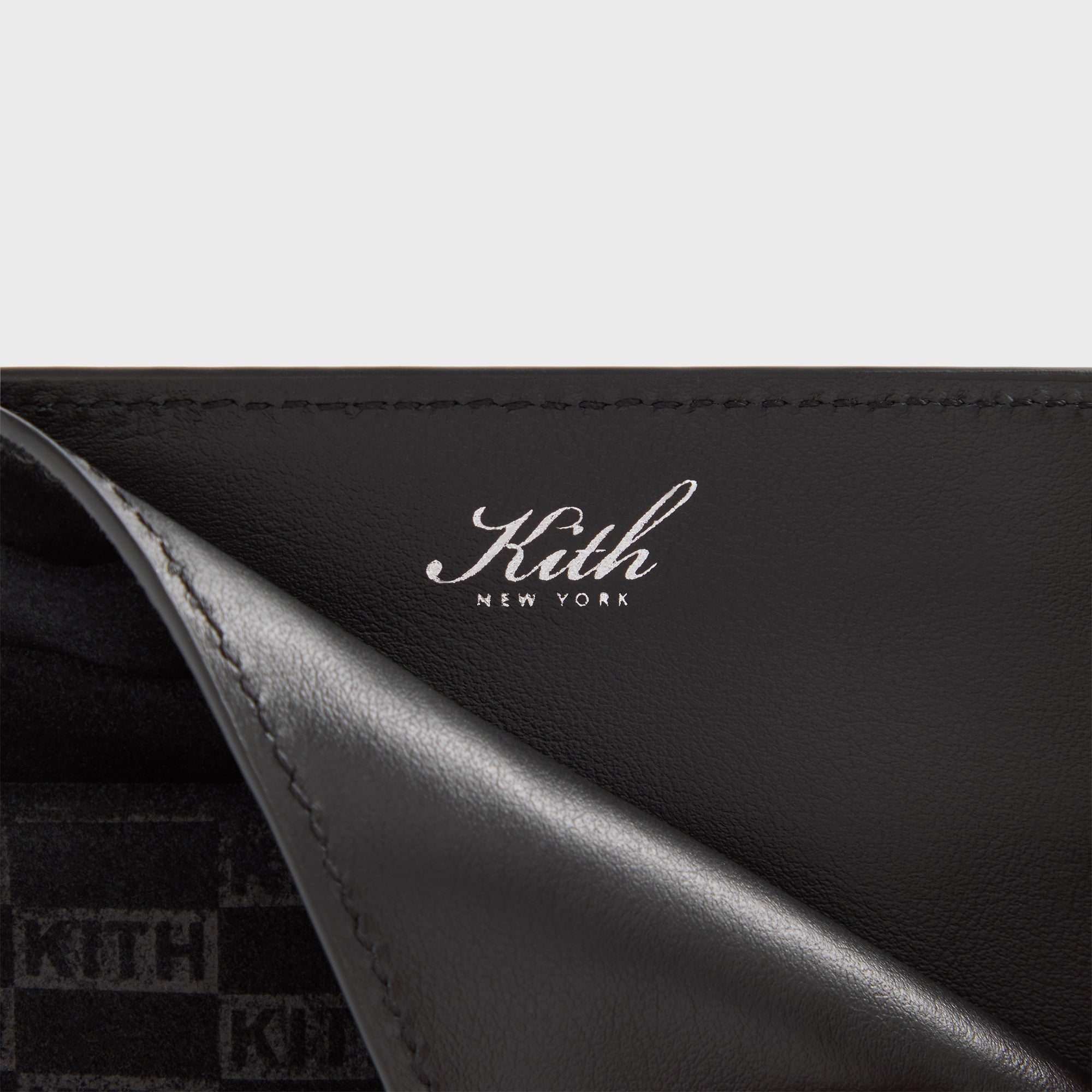 Kith Monogram Suede Card Holder - Black - Image 3