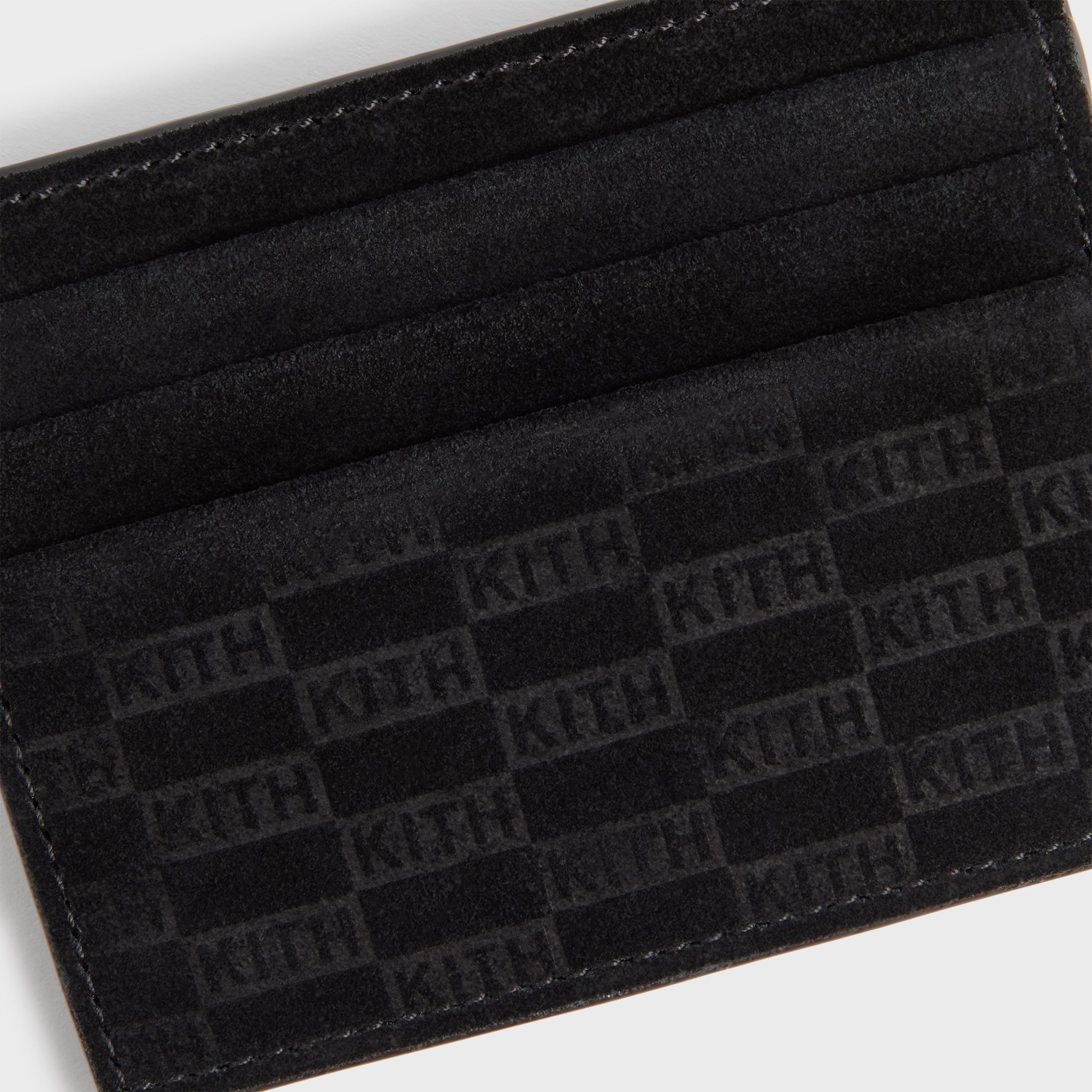 Kith Monogram Suede Card Holder - Black - Image 4