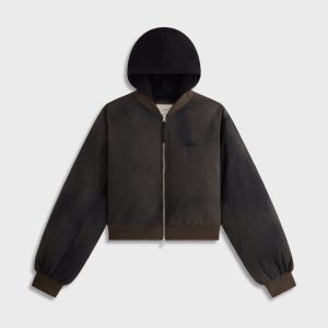 Kith Women Gorman II Washed Nylon Bomber Jacket - Black