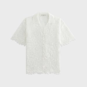 Lisa for Kith Women Laina Lace Overshirt - White
