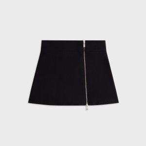 Kith Women Arys Asymmetrical Zip Mini Skirt - Black