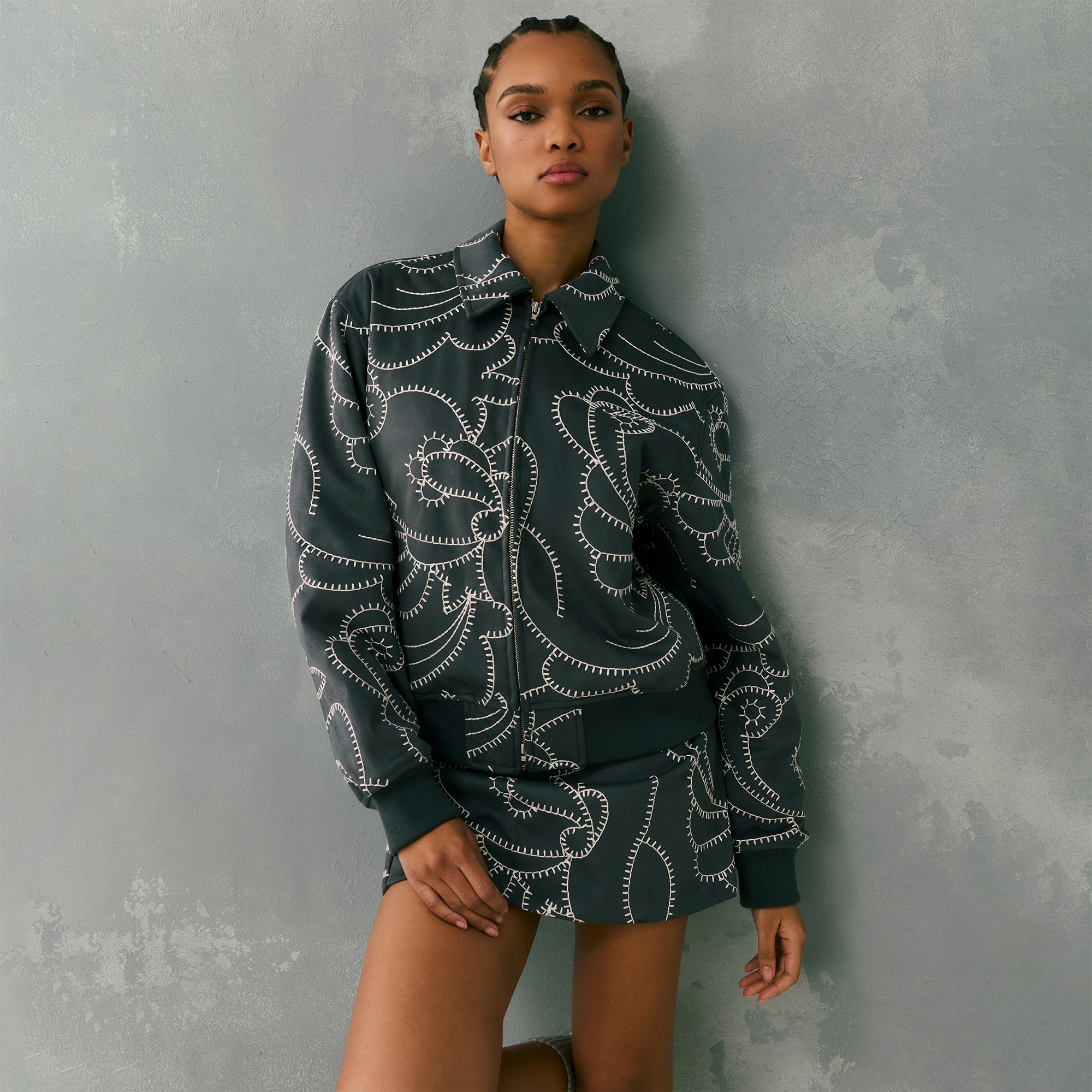 Kith Women Brisa II Blanket Stitch Bomber - Asteroid - Image 2