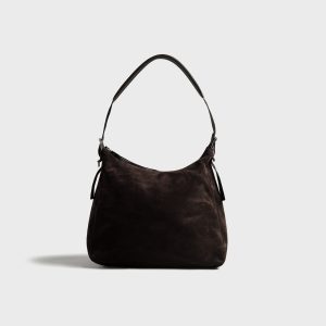 Lemaire Belted Hobo Bag - Ebony Brown