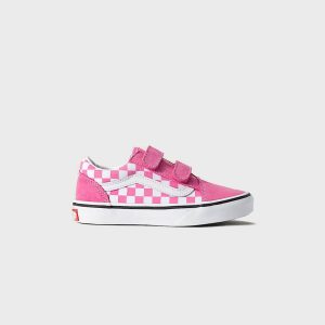 VANS PS Old Skool V Checkerboard Shoe - Fizz Pink