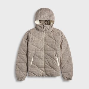 Moncler Psyllos Wool-Blend Hooded Down Jacket - Grey