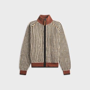 Marni Boucl?? Zip-Up Sweater - Lily White