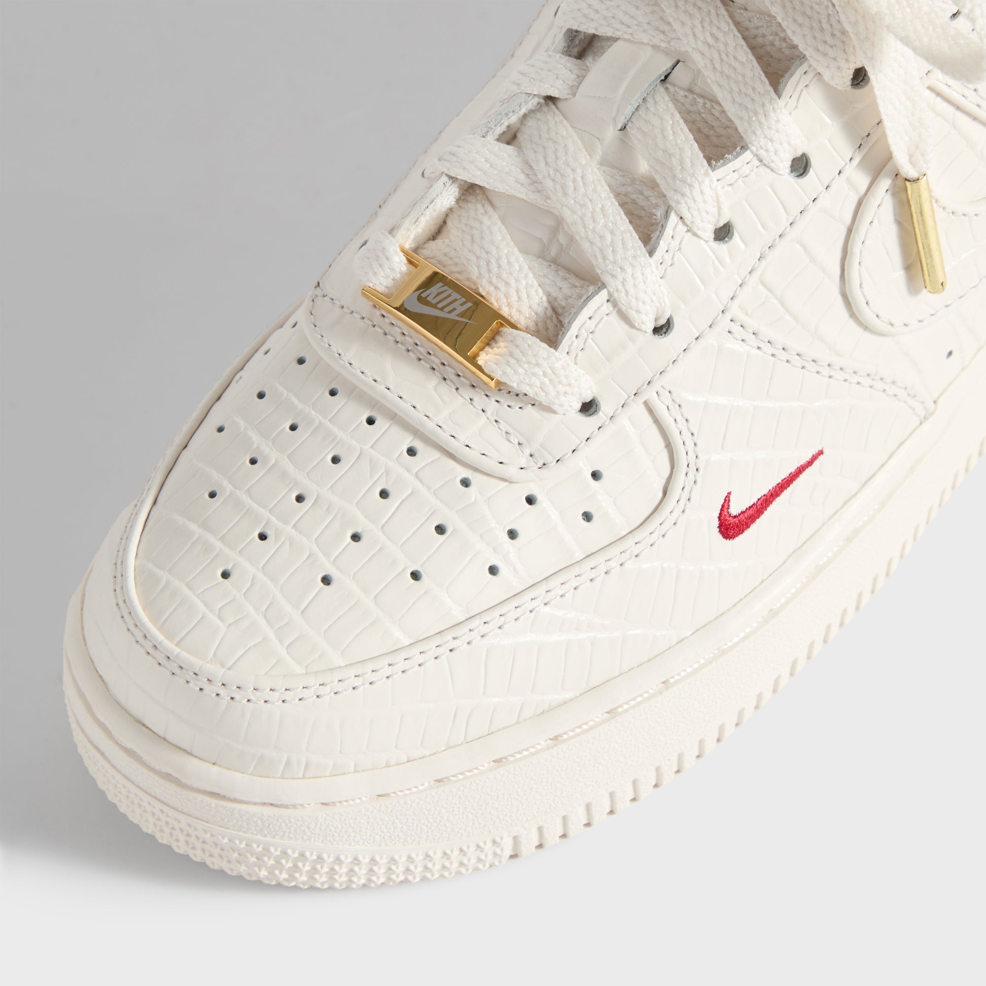 Kith for Nike GS Air Force 1 - Phantom / Black Spruce / Varsity Red - Image 10