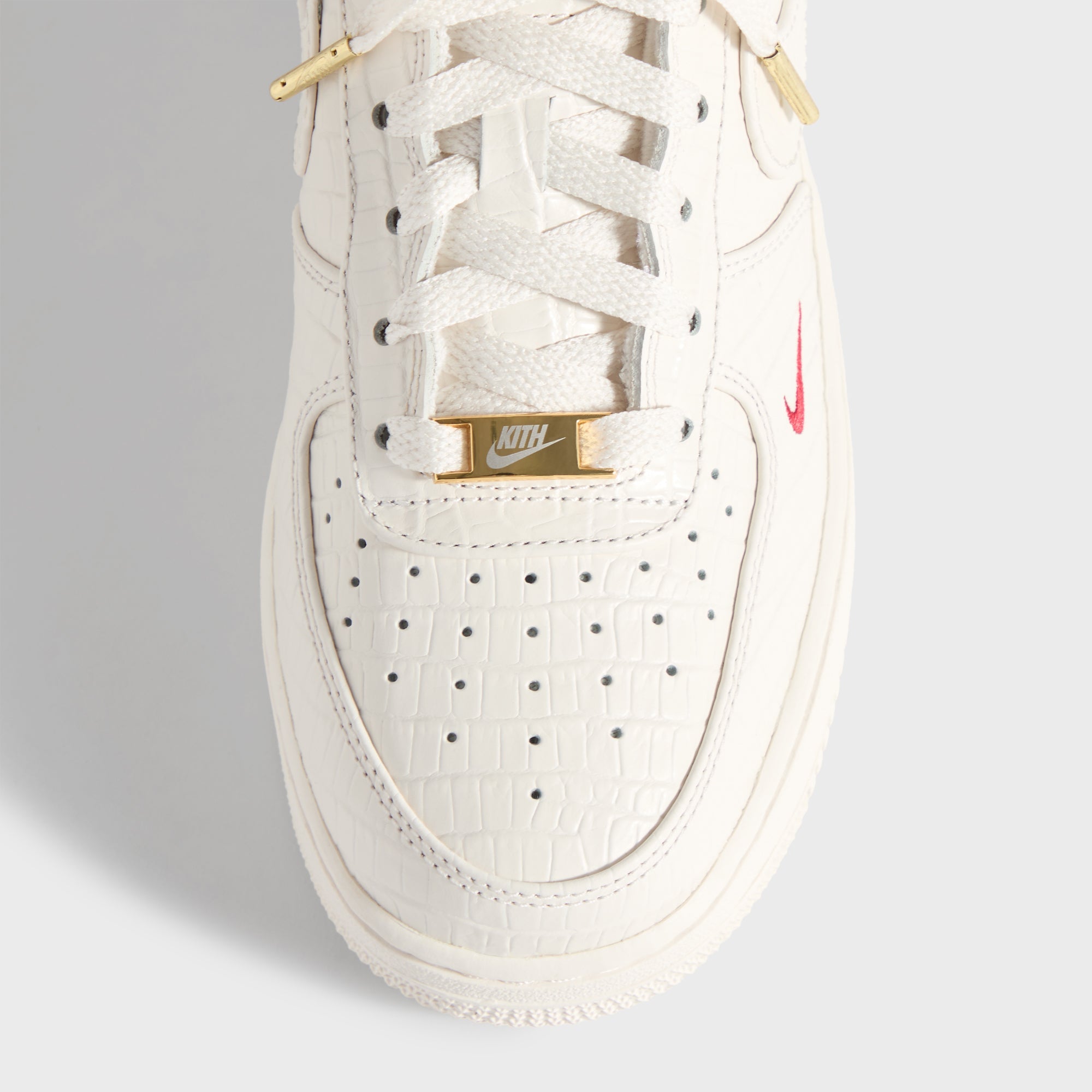 Kith for Nike GS Air Force 1 - Phantom / Black Spruce / Varsity Red - Image 7
