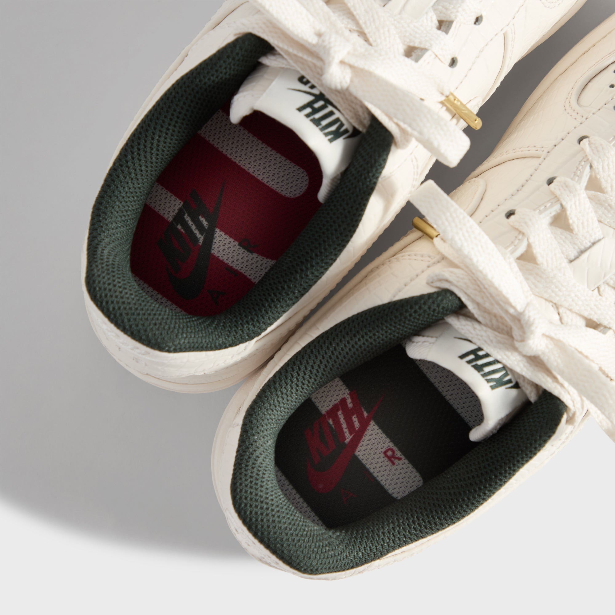 Kith for Nike GS Air Force 1 - Phantom / Black Spruce / Varsity Red - Image 8