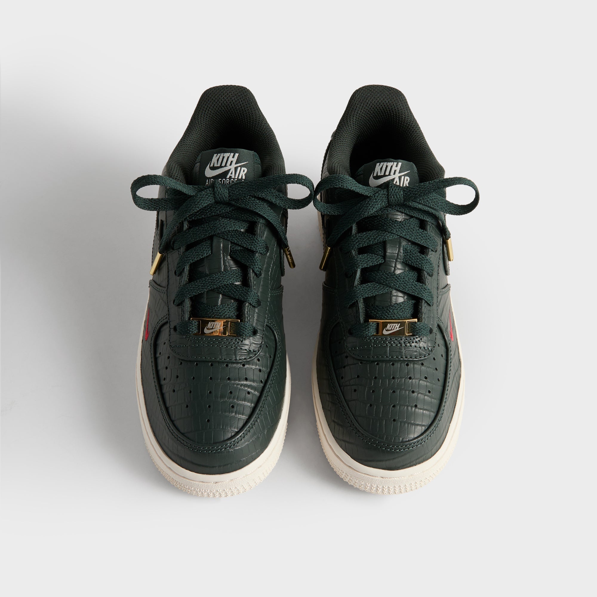 Kith for Nike GS Air Force 1 - Black Spruce / Phantom / Varsity Red - Image 6
