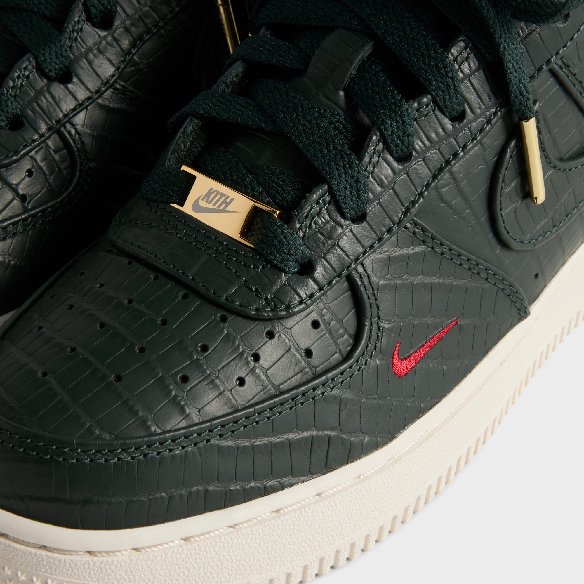Kith for Nike GS Air Force 1 - Black Spruce / Phantom / Varsity Red - Image 10