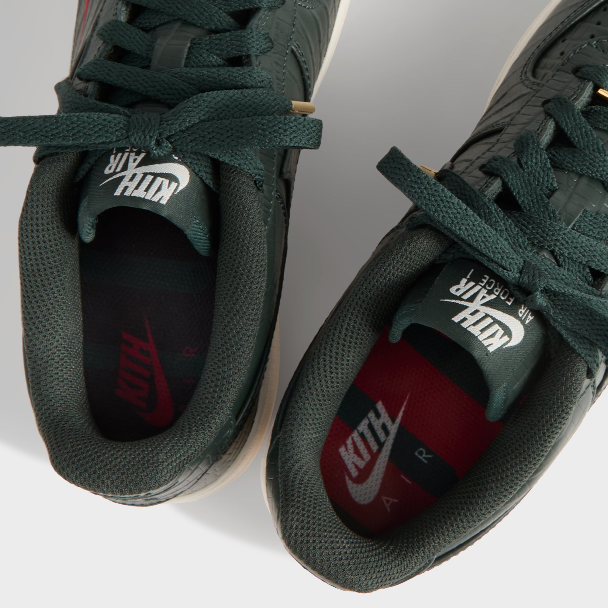 Kith for Nike GS Air Force 1 - Black Spruce / Phantom / Varsity Red - Image 8