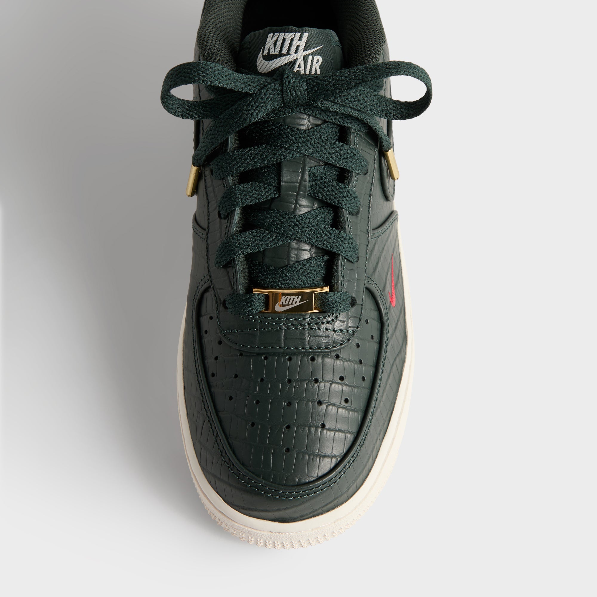 Kith for Nike GS Air Force 1 - Black Spruce / Phantom / Varsity Red - Image 7