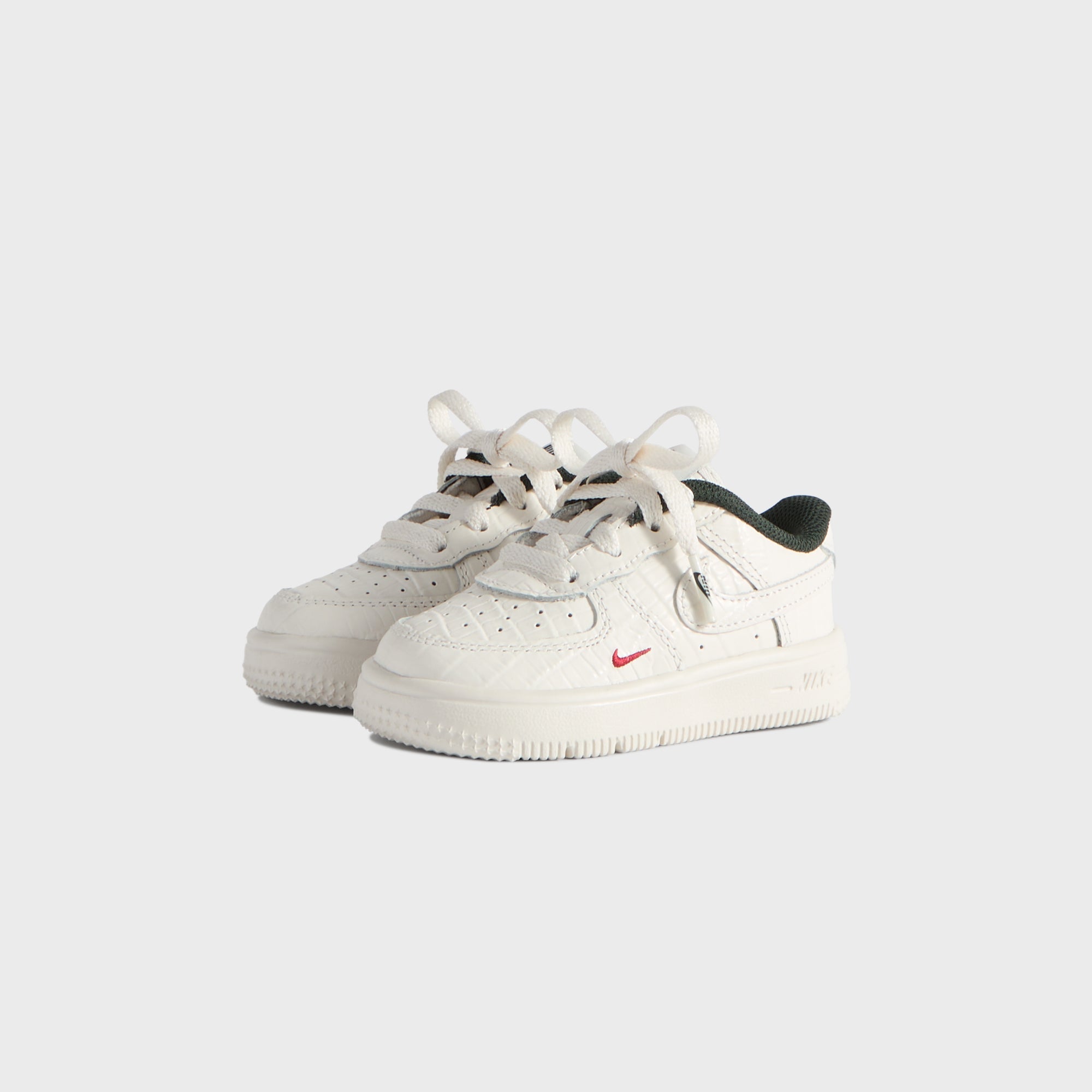 Kith for Nike TD Air Force 1 - Phantom / Black Spruce / Varsity Red - Image 2