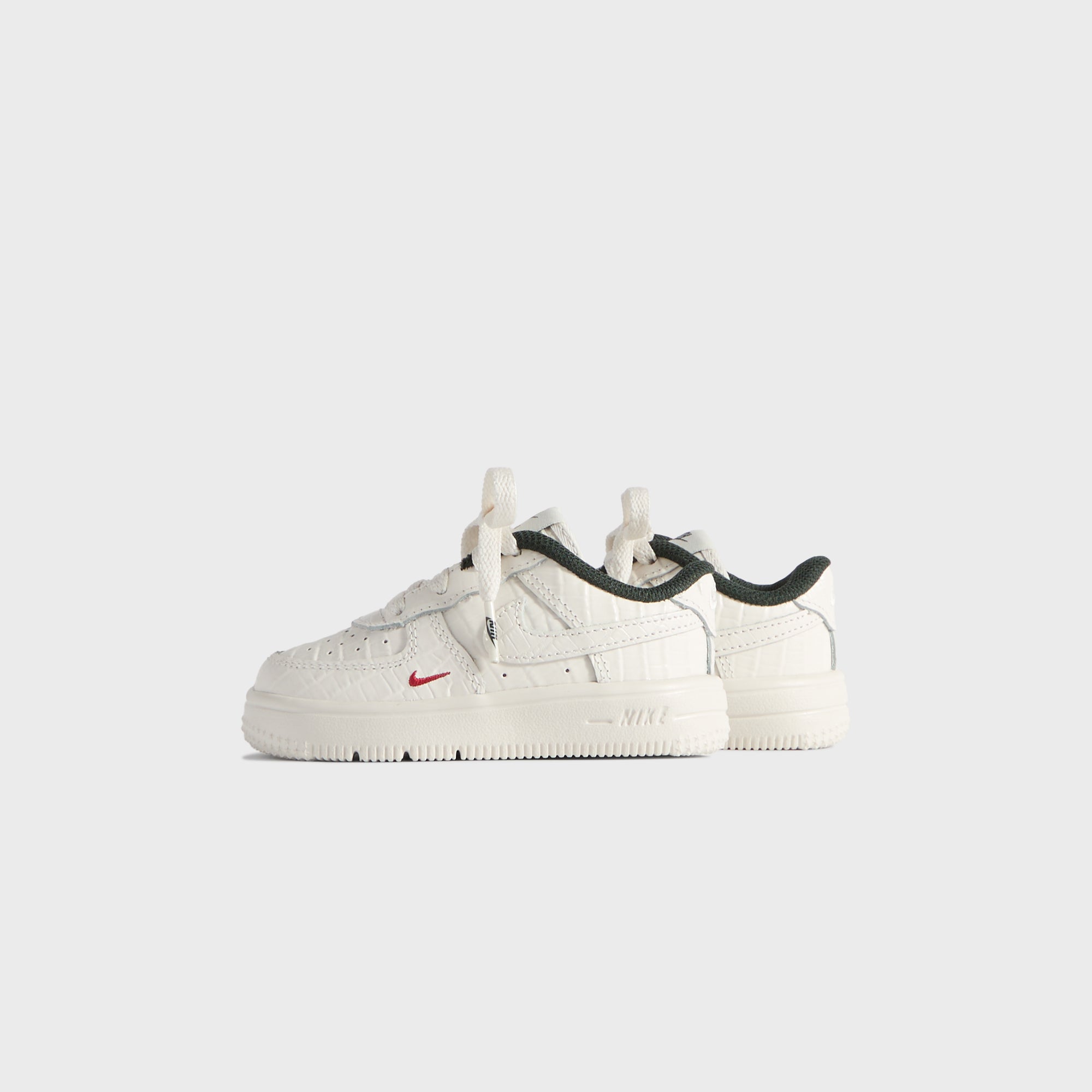 Kith for Nike TD Air Force 1 - Phantom / Black Spruce / Varsity Red - Image 4