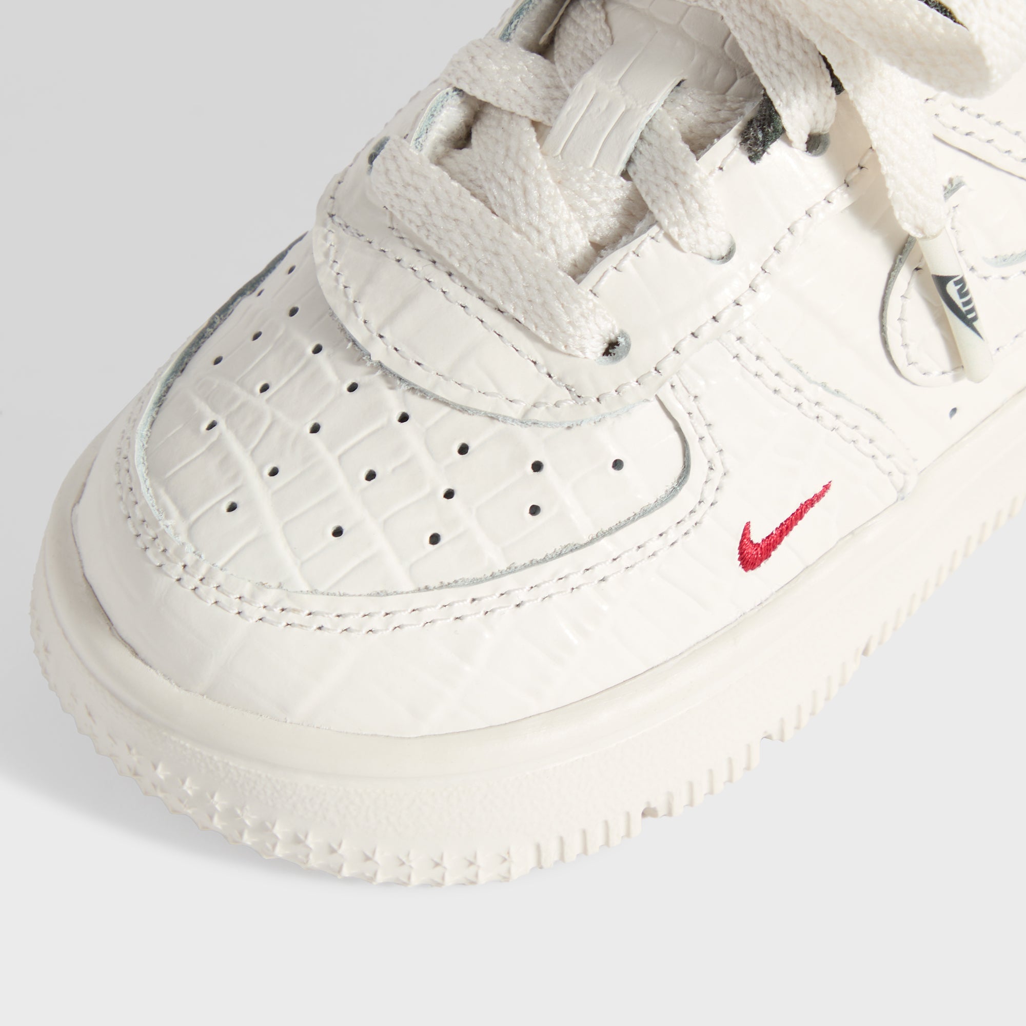 Kith for Nike TD Air Force 1 - Phantom / Black Spruce / Varsity Red - Image 10