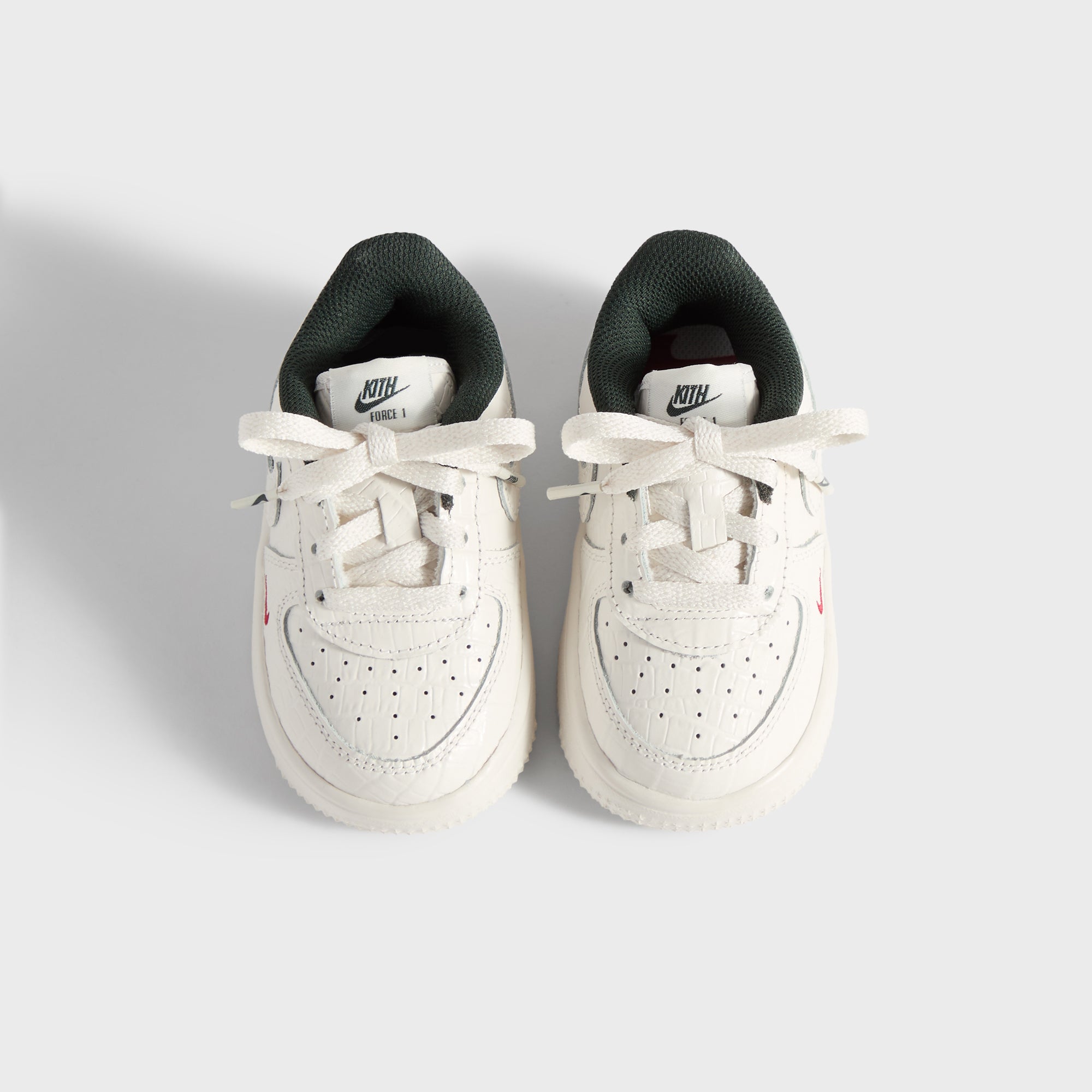 Kith for Nike TD Air Force 1 - Phantom / Black Spruce / Varsity Red - Image 6