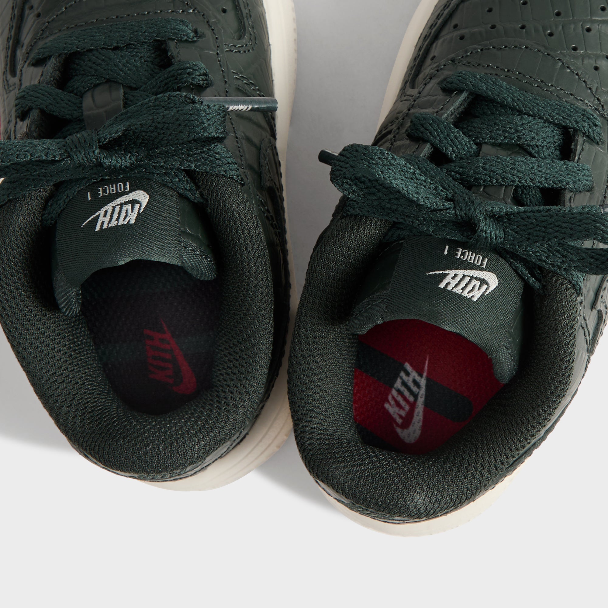 Kith for Nike TD Air Force 1 - Black Spruce / Phantom / Varsity Red - Image 8