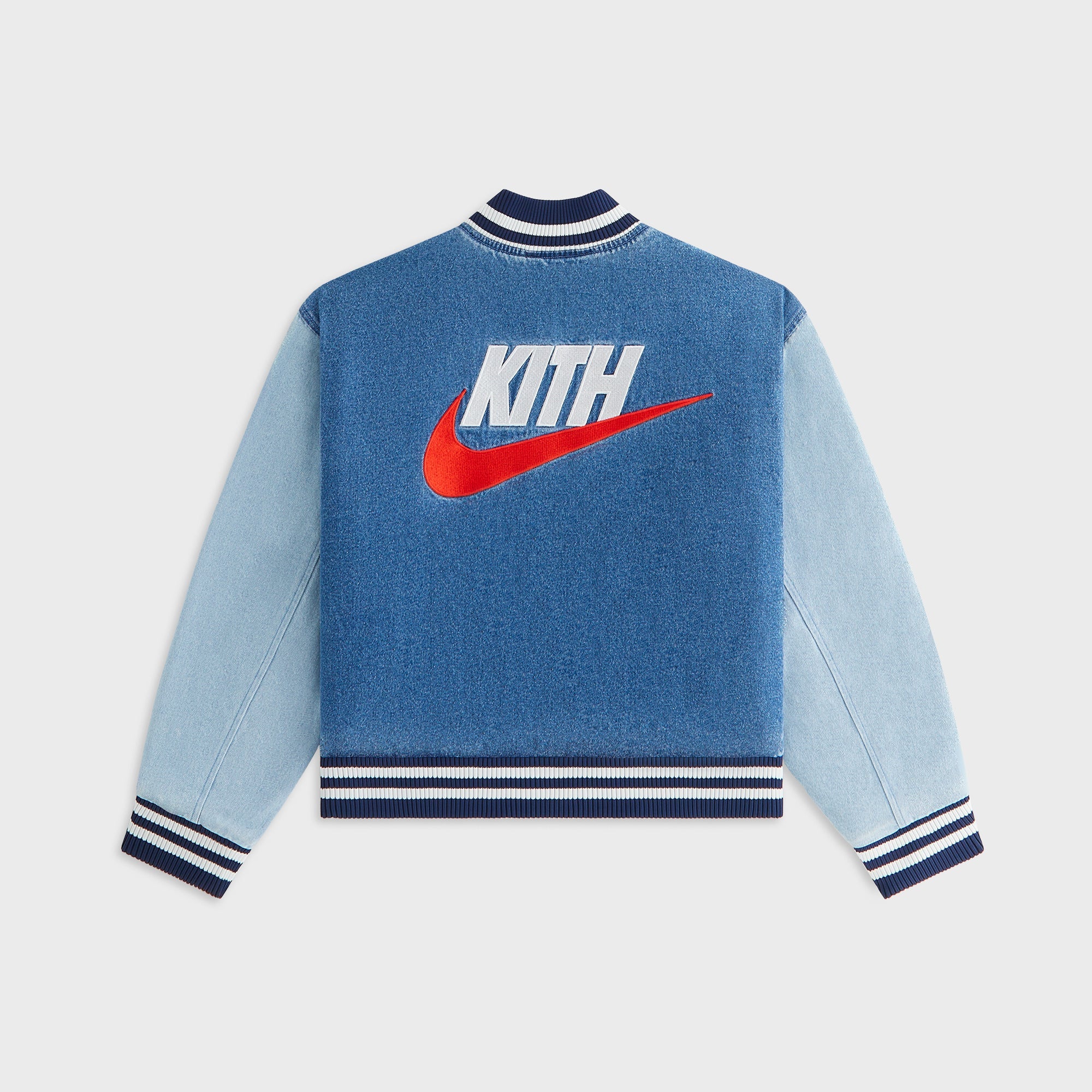 Kith Kids for Nike Denim Varsity Jacket - Mystic Navy - Image 3