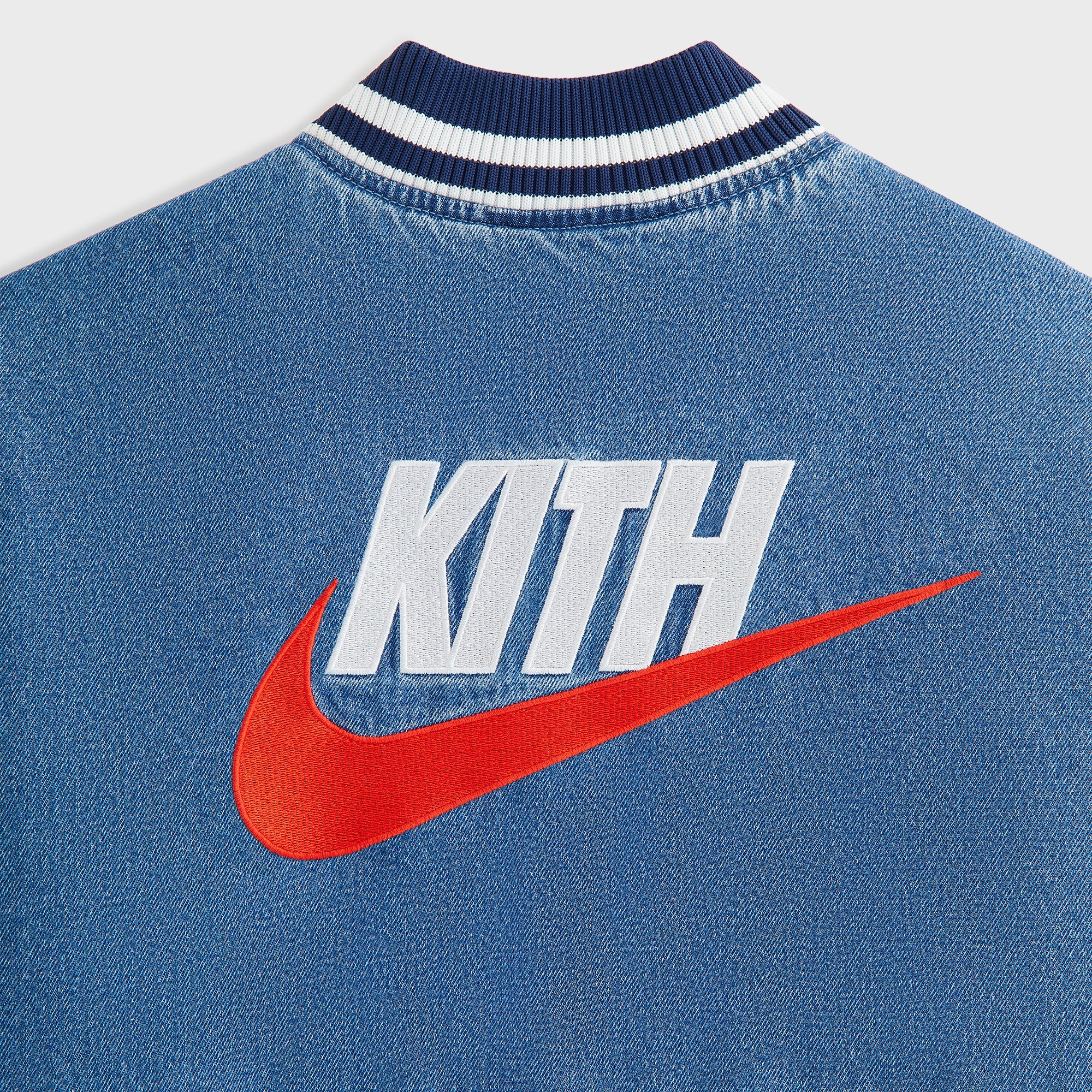 Kith Kids for Nike Denim Varsity Jacket - Mystic Navy - Image 5