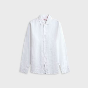 Orlebar Brown Giles Linen Tailored Fit Shirt - White