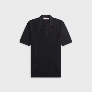 Orlebar Brown Horton Silk Fine Stripe Polo Shirt - Night Iris
