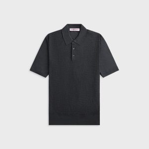 Orlebar Brown Burnham Silk Polo Shirt - Granite