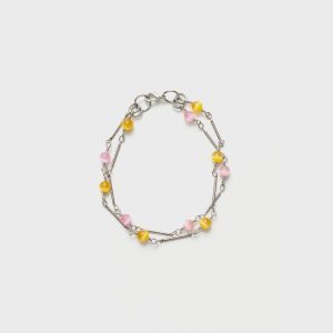 Our Legacy Fabricated Pearl Bracelet - Marbled Nectar Brass Link