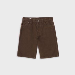 vowels Overdyed Painter Short - Brown