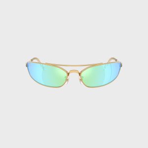 Ray Ban x A$AP ROCKY Pinnacle Metal Sunglasses - Gold / Blue