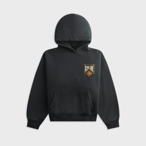 Rhude Playing Card Hoodie - Vintage Black / Yellow