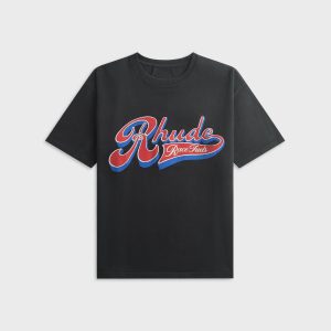 Rhude Pit Stop Tee - Vintage Black / Red / Blue