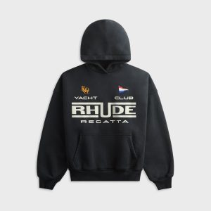 Rhude Regatta Club Hoodie - Vintage Black / White