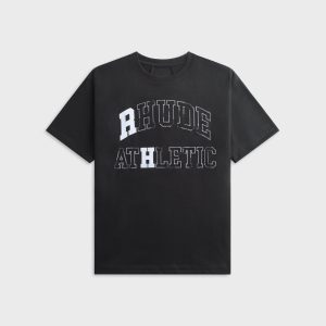 Rhude Athletic Tee - Vintage Black / White