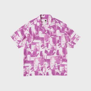 vowels Printed Still Shirt - Rose