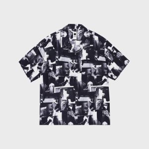 vowels Printed Still Shirt - Black