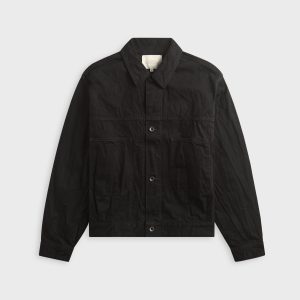 Studio Nicholson Nyle Crinkle Denim Jacket - Black