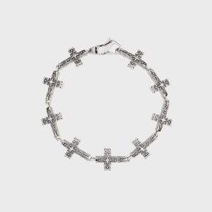 Emanuele Bicocchi Reissue Notre Cross Multi-Cross Bracelet - Silver