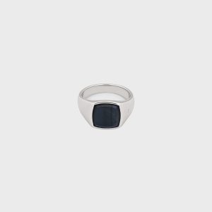 Tom Wood Kay Ring Blue Hawk Eye 62 - Silver